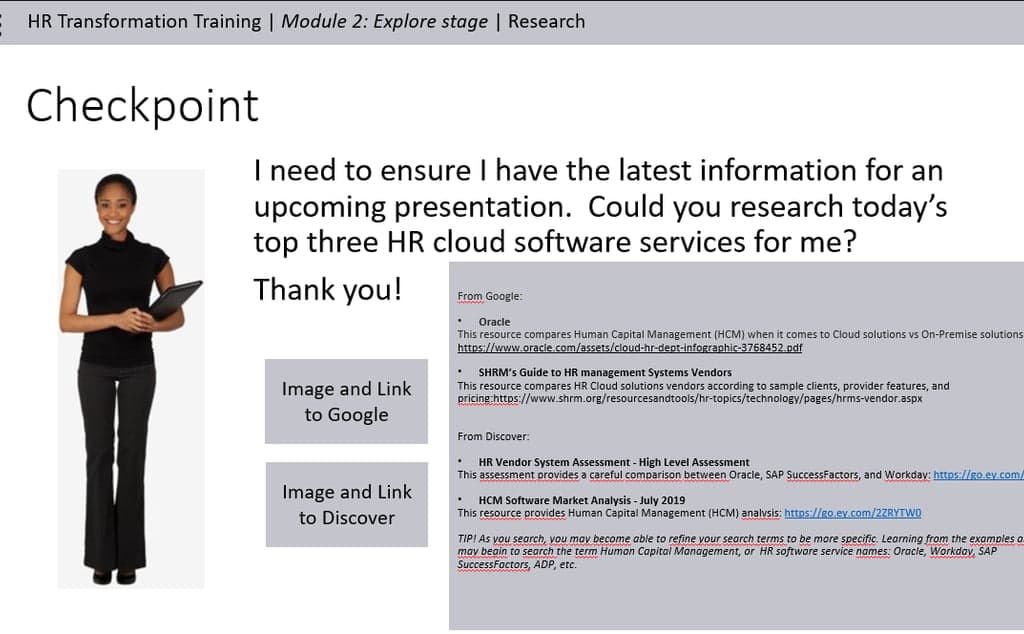 Corporate learning slide pre-alpha with presentation content and visual placeholders